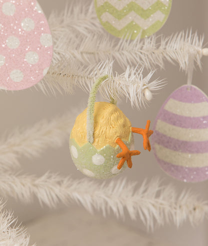 Bethany Lowe Easter Spring Chickie Tail Egg Ornament