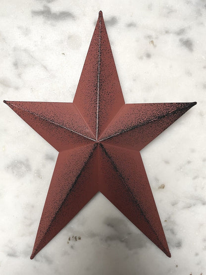 Primitive Farmhouse Country Red Tin Primitive Star 8&quot; Wall Decor - The Primitive Pineapple Collection