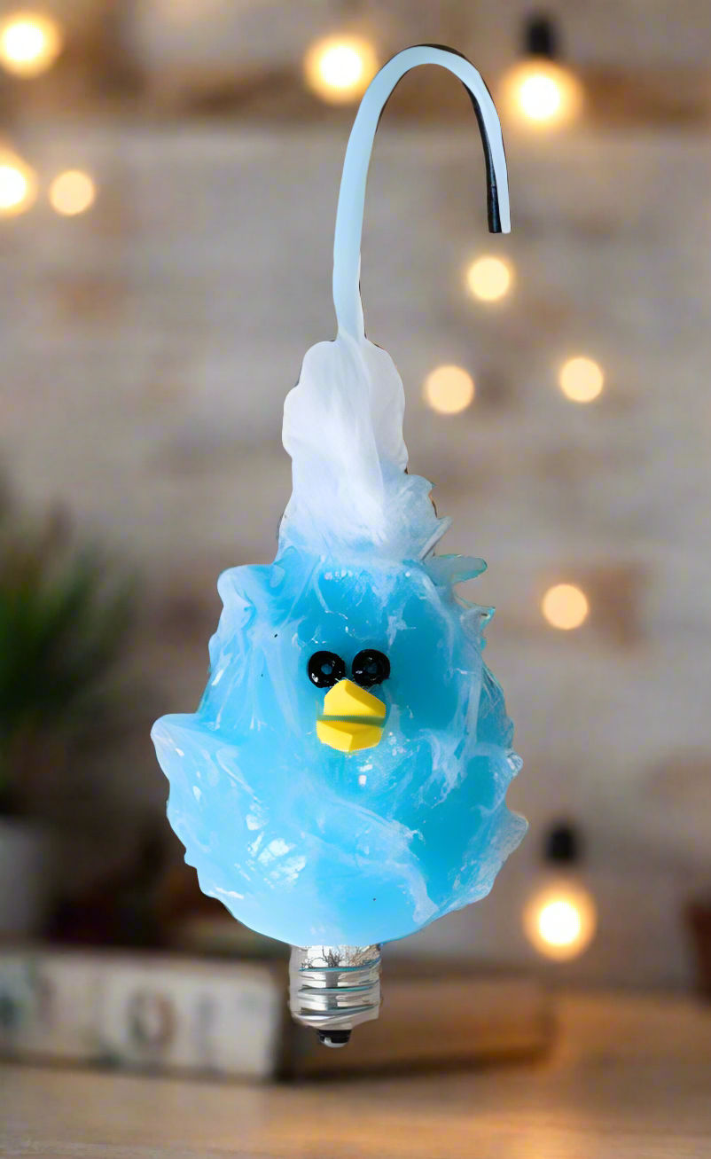 Spring Easter Whimsical Hand-dipped Spring Blue bird Head Silicone Bulb - The Primitive Pineapple Collection