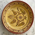 Handmade Primitive Redware Pottery Baking Dish Sgraffito,Tudor Rose 9" Signed - The Primitive Pineapple Collection
