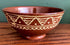 Handmade Primitive Redware Pottery Bowl with Slipware Band Design 5" Signed - The Primitive Pineapple Collection