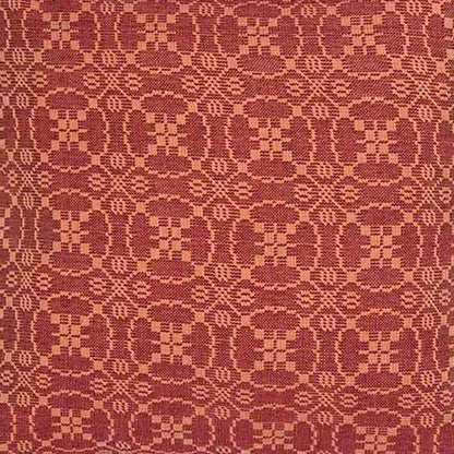 Primitive Farmhouse Barn Red Jacquard Woven Afghan Throw 54&quot; x 72&quot; - The Primitive Pineapple Collection