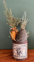 Primitive Farmhouse Easter Egg Grungy Can w/ Carrots Sweet Annie 9" - The Primitive Pineapple Collection