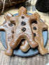 Primitive Farmhouse Vintage look 3pc Gingerbread Men Cookies w/ Raisins Christmas - The Primitive Pineapple Collection