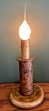 Primitive Farmhouse 9" Vintage Electric Spool Lamp with Silicone Dipped Bulb - The Primitive Pineapple Collection