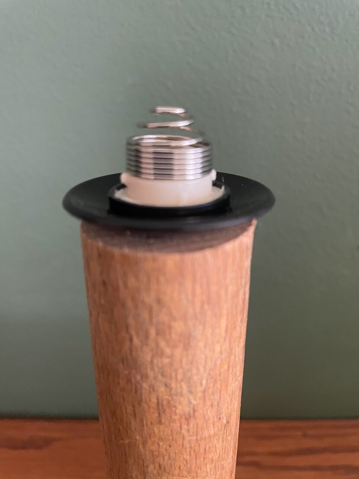 Primitive 14&quot; Vintage Spool Light w/ Silicone dipped Candle Bulb Remote Control - The Primitive Pineapple Collection