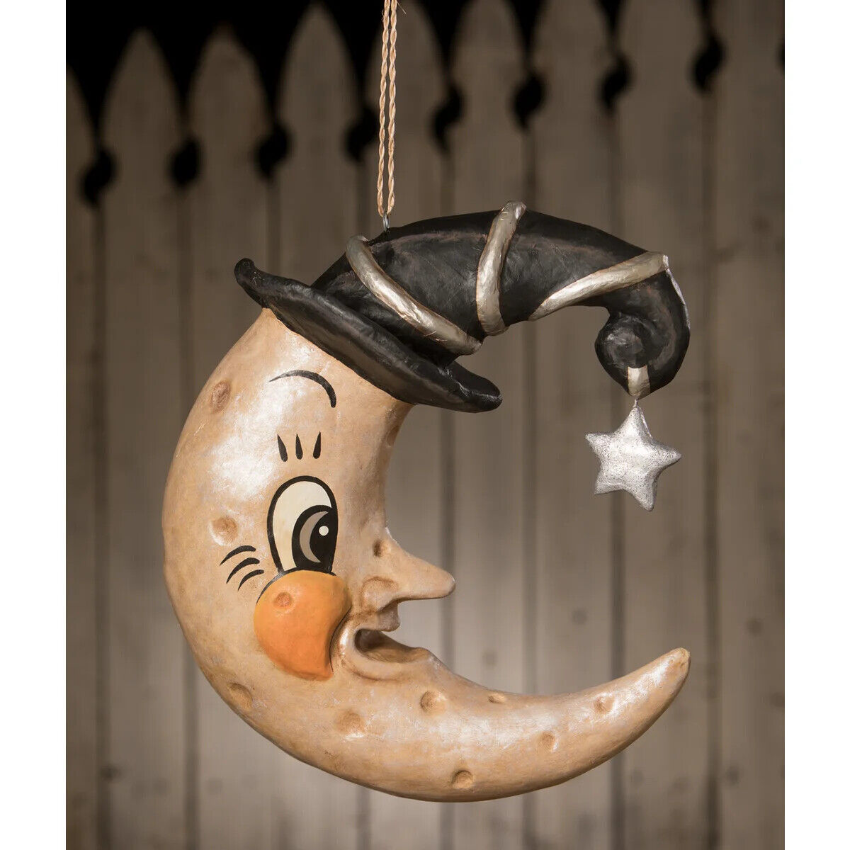 Bethany Lowe Halloween 16&quot; Large Crescent Wanda Luna Moon JP2024