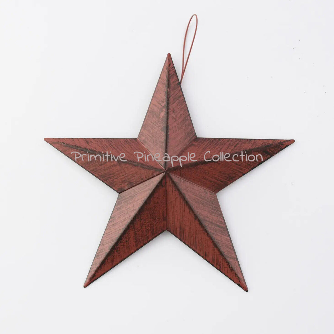 Primitive Farmhouse Country Black and Red Tin Primitive Star 6" Wall Decor - The Primitive Pineapple Collection