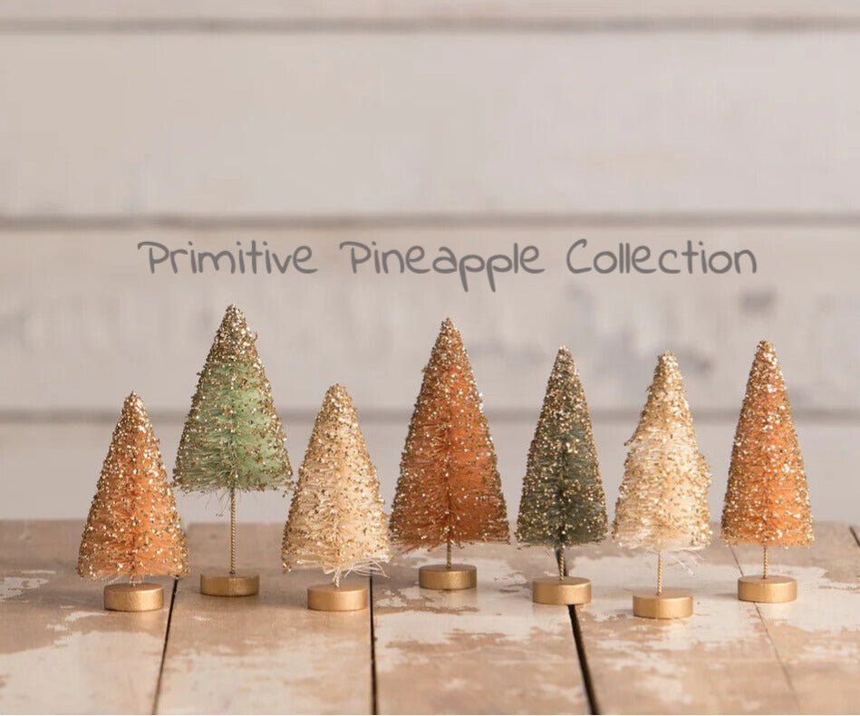 Bethany Lowe Halloween 7pc Fall In Love Bottle Brush Trees LC1647 - The Primitive Pineapple Collection