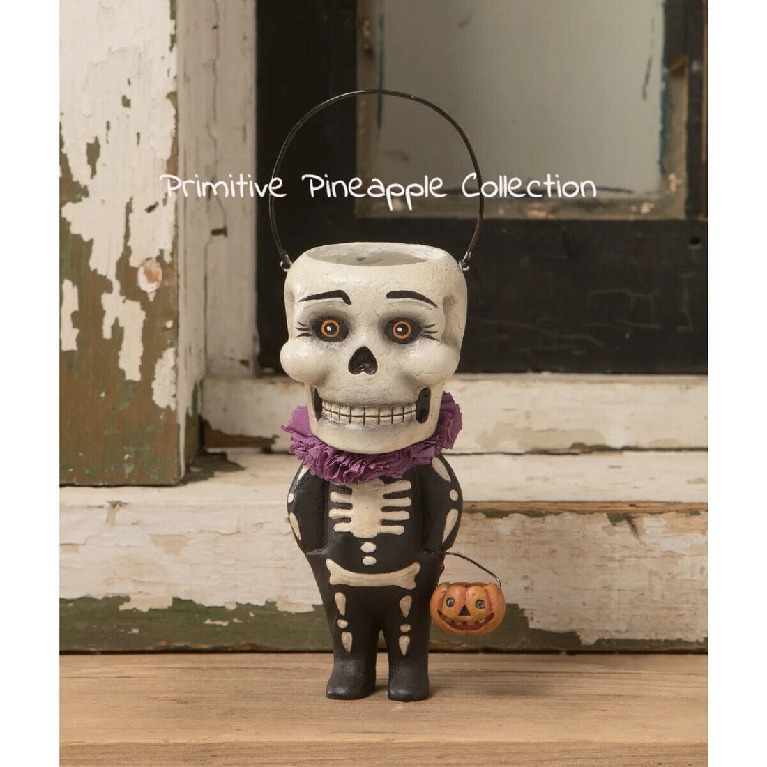 Bethany Lowe Halloween2023 Skullie Bucket Head TJ12964 - The Primitive Pineapple Collection