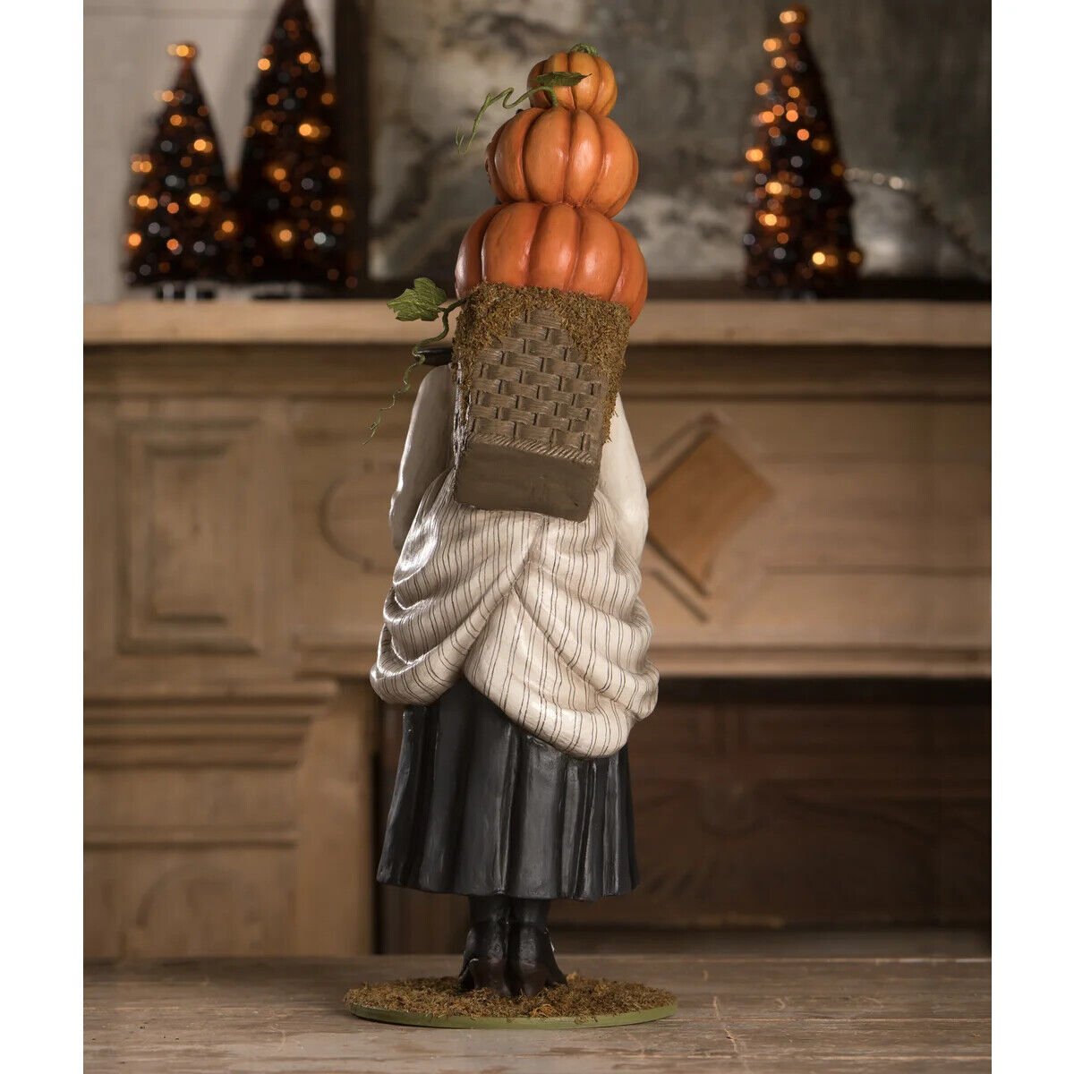 Folk Art Bethany Lowe Halloween Minerva Witch Pumpkin Peddler-23&