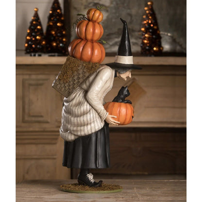 Folk Art Bethany Lowe Halloween Minerva Witch Pumpkin Peddler-23&