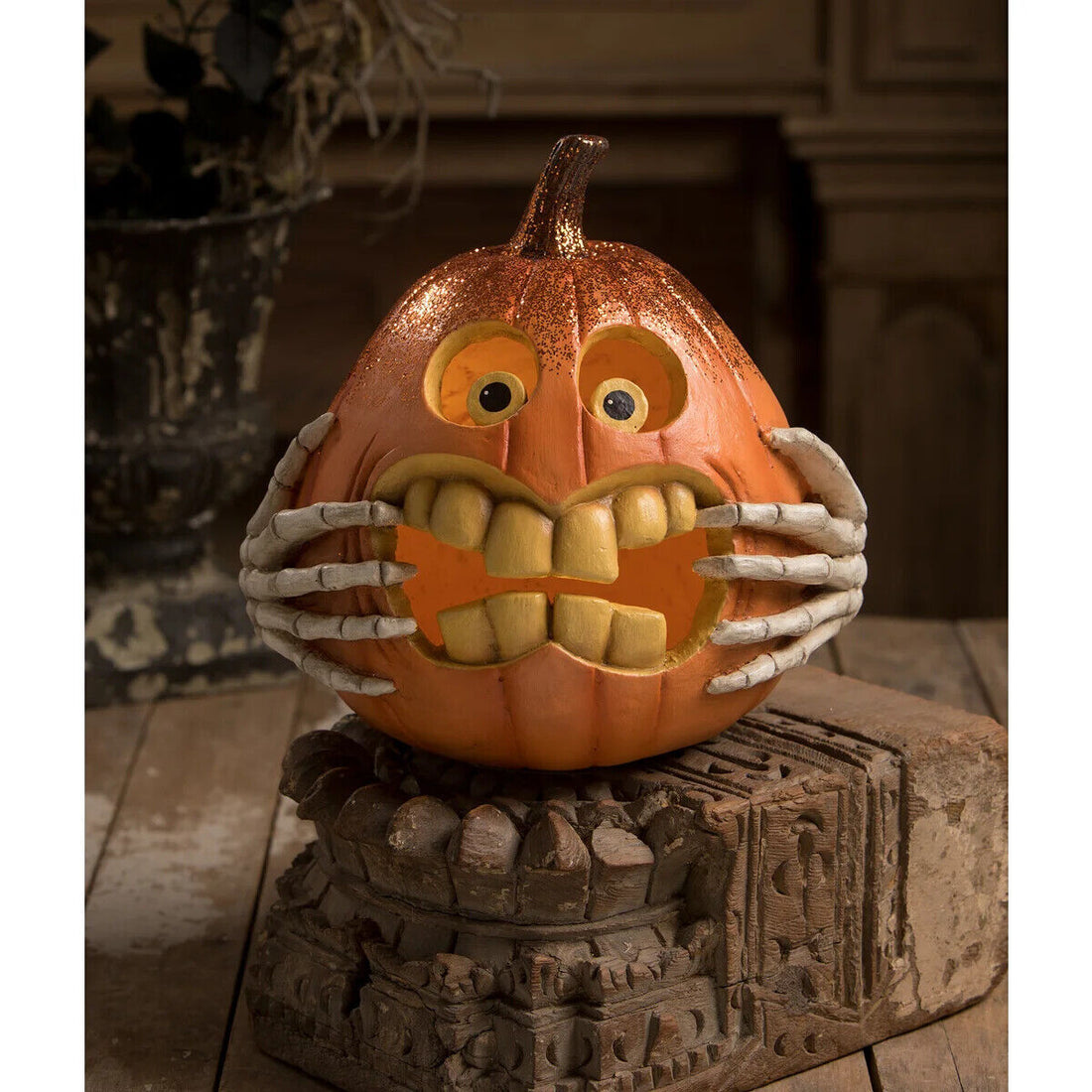 Bethany Lowe Halloween Funny Face Jack O Lantern TD1204