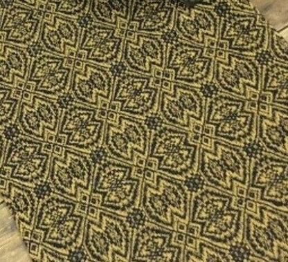 Primitive Pebble Brook Black and Mustard Color 34&quot; Square Table Topper - The Primitive Pineapple Collection