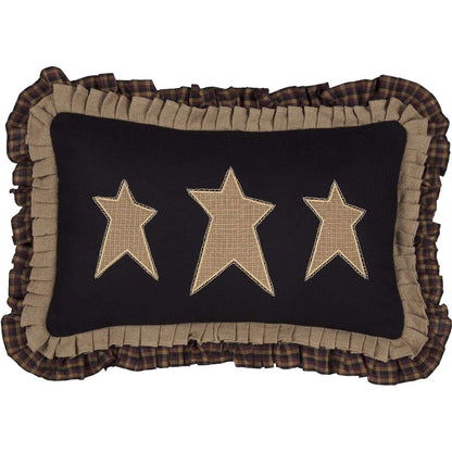 Primitive Farmhouse. Heritage Farms Primitive Stars Pillow 14x22 w/ Fill - The Primitive Pineapple Collection