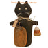 Primitive Farmhouse 9.5" Black Scaredy Cat Fabric Shelf Sitter Doll - The Primitive Pineapple Collection