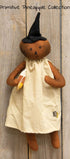Primitive Witchy Pumpkin Girl Doll Fall/Halloween 16" - The Primitive Pineapple Collection