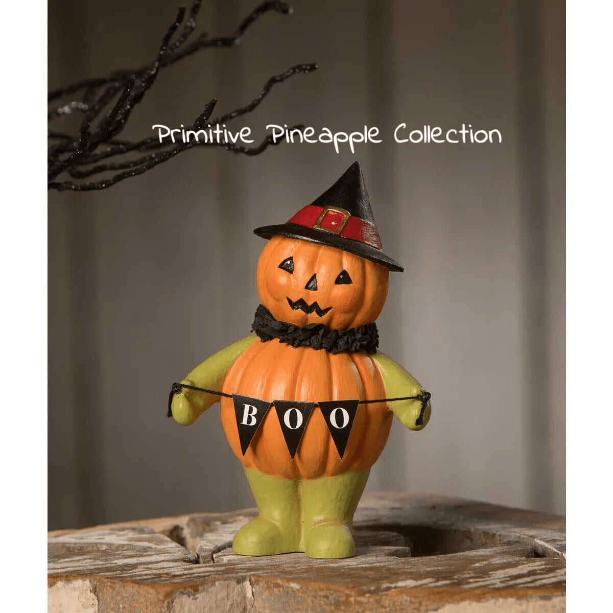 Bethany Lowe 2023 Halloween Boo Pumpkin Head Witch TL2351 - The Primitive Pineapple Collection