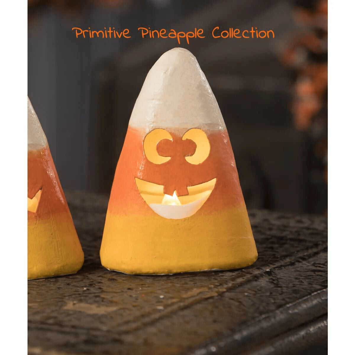 Bethany Lowe 2023 Halloween Silly Candy Corn Small Luminary TF2256 - The Primitive Pineapple Collection