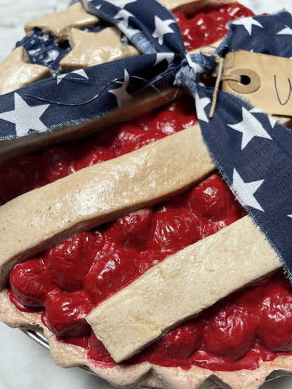 Primitive Colonial Americana 10” Cherry Pie 4th of July Choice of Scent - The Primitive Pineapple Collection