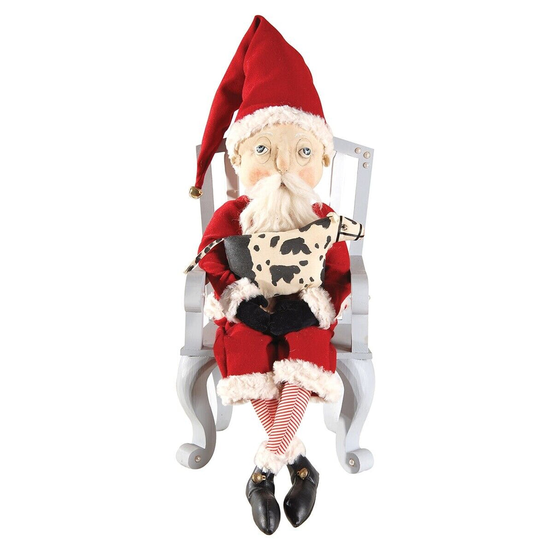 Christmas Joe Spencer Gathered Traditions 30” Wilber Santa w/Cow - The Primitive Pineapple Collection