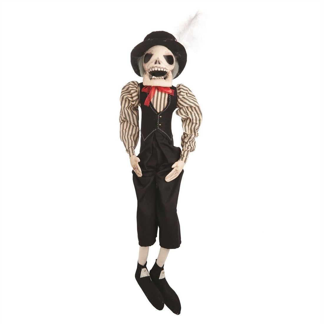 Primitive Folk Art Pascual Skeleton Joe Spencer Halloween Doll 30" - The Primitive Pineapple Collection