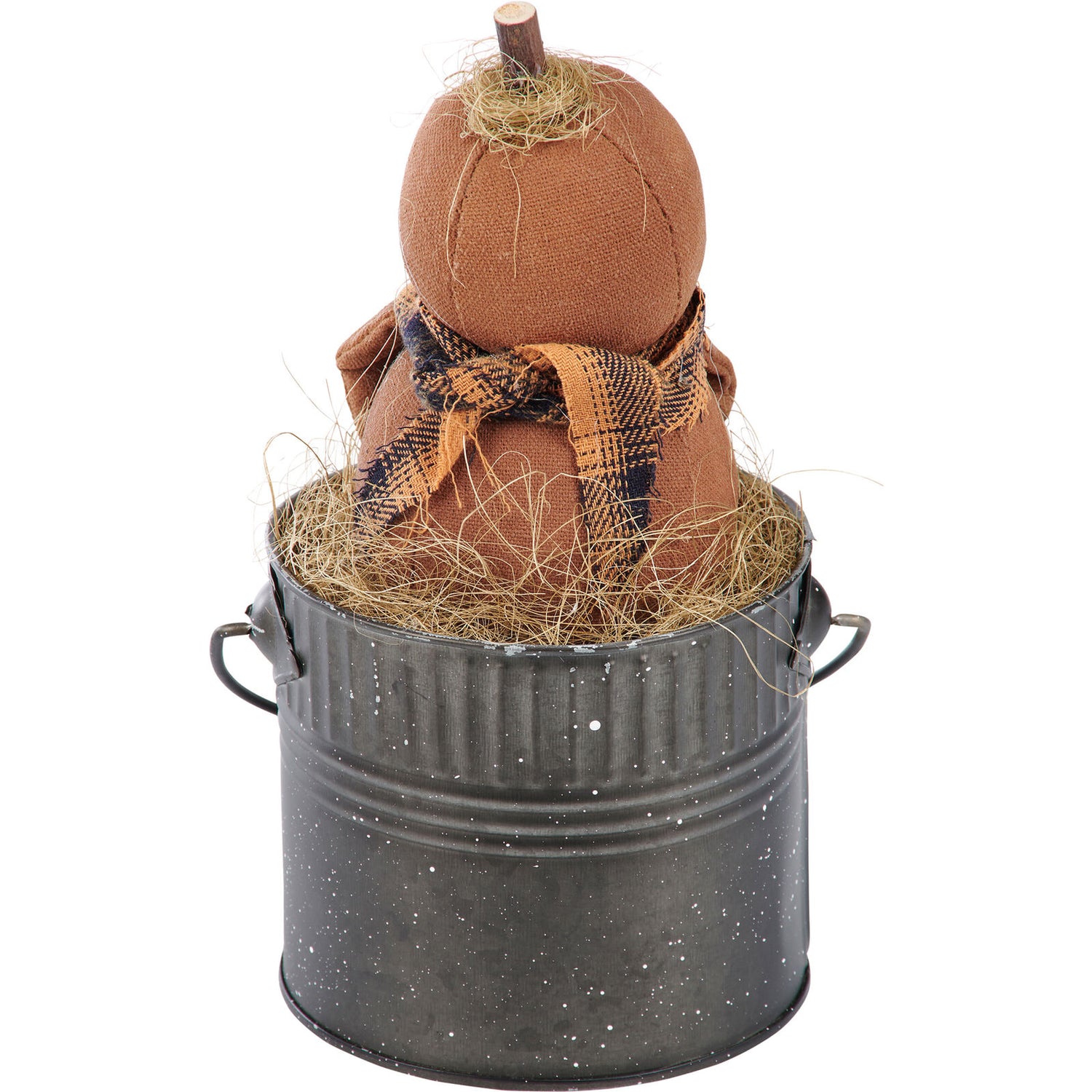 Primitive Country Fall Halloween 12&quot; Boo Bobby Pumpkin Doll In Pail - The Primitive Pineapple Collection