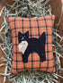 Primitive Handcrafted USA 5" Hanging Ghost/Cat Pillow Ornament - The Primitive Pineapple Collection