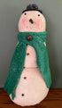 Primitive Handcrafted Christmas 9.5" Stacked Snowman Doll Folk Art Country - The Primitive Pineapple Collection