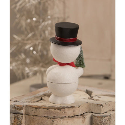 Bethany Lowe Christmas Bobblehead Snowman Container TL1359 - The Primitive Pineapple Collection