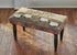 Primitive/Colonial Rug Hooked Wood Willow & Sheep Hooked Bench - The Primitive Pineapple Collection