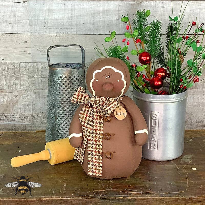 Honey and Me Christmas Tasty the Gingerbread Man 9 1/2&quot; - The Primitive Pineapple Collection