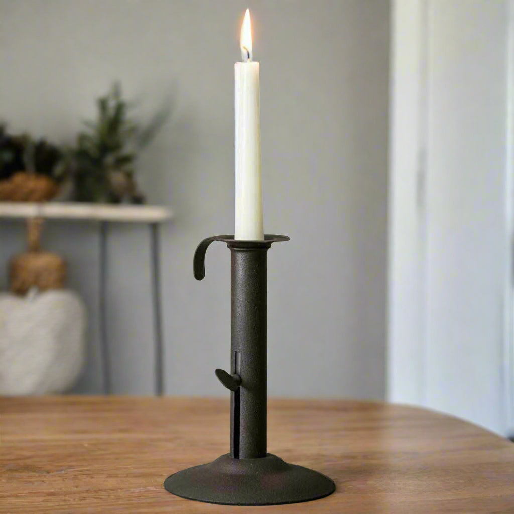 Primitive Small Hog Scraper Candle Holder - Adjustable - Farmhouse / Country - The Primitive Pineapple Collection