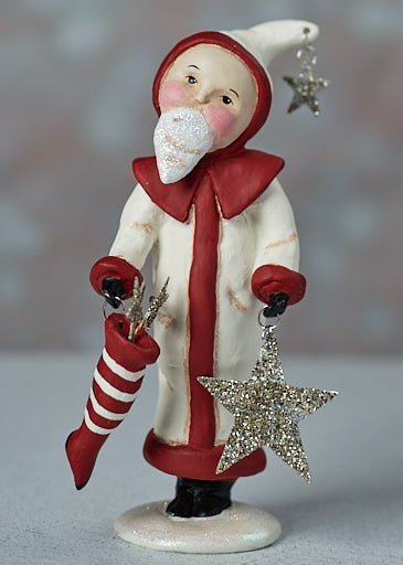 ESC and Company Christmas Dee Harvey Star Stocking Santa Figurine - The Primitive Pineapple Collection