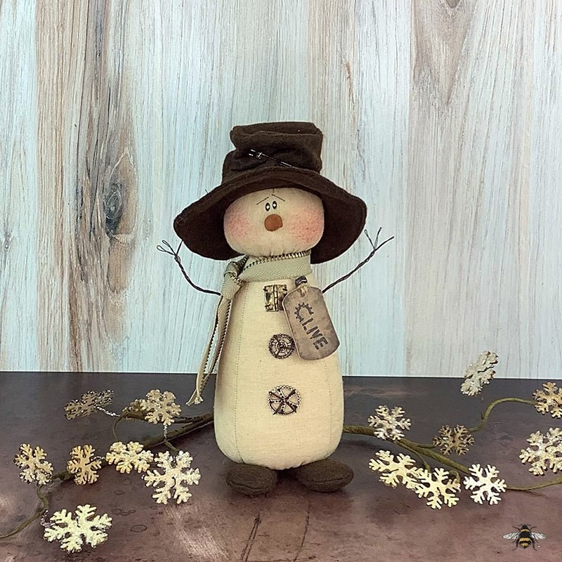 Honey and Me Christmas Clive the Salvage Snowman C23906 - The Primitive Pineapple Collection