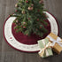 Christmas Holiday Embroidered Star of Wonder Feather Tree Skirt 24" - The Primitive Pineapple Collection