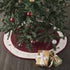 Christmas Holiday Embroidered Star of Wonder Feather Tree Skirt 36" - The Primitive Pineapple Collection