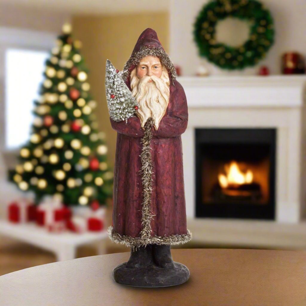 Primitive Christmas Ragon 14 " Vintage Red German Belsnickle Santa - The Primitive Pineapple Collection