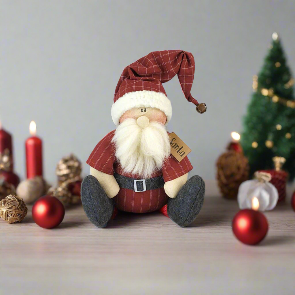Honey and Me Christmas Whimsy Santa Doll - The Primitive Pineapple Collection