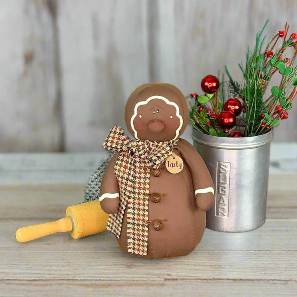 Honey and Me Christmas Tasty the Gingerbread Man 9 1/2&quot; - The Primitive Pineapple Collection