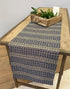 Primitive Farmhouse River Walk Navy and Linen Long Table Runner 56" - The Primitive Pineapple Collection