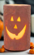 Fall/Halloween Timer 3" x 5" Jack O Lantern/Pumpkin LED Candle - The Primitive Pineapple Collection
