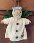 Primitive Handmade Christmas Tinsel Angel Ornament w/ Greens 7" USA - The Primitive Pineapple Collection