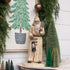 Ragon House Christmas 15.5” Antique Cream Santa with Lantern Figurine - The Primitive Pineapple Collection
