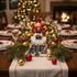 Ragon House Christmas Putz Style Light Up 13.25" Black Church Bottle Brush Tree Snowman - The Primitive Pineapple Collection
