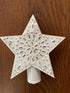 Primitive Christmas Whitewashed Punched Tin 5" Tin Star - The Primitive Pineapple Collection