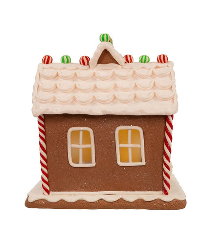 Kurt Adler Christmas 9&quot; Battery Light Up 2 Floor Gingerbread House - The Primitive Pineapple Collection