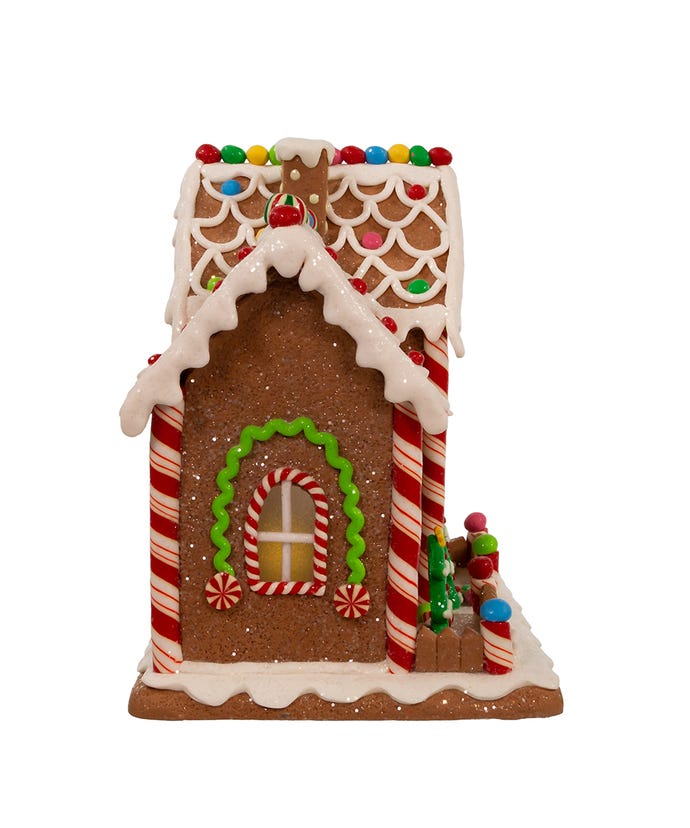 Kurt Adler Christmas 9&quot; Battery Operated LED Gingerbread House Timer - The Primitive Pineapple Collection