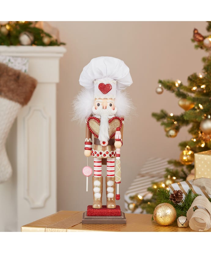 Kurt Adler Christmas 18&quot; Hollywood Nutcrackers™ Gingerbread Chef Nutcracker - The Primitive Pineapple Collection