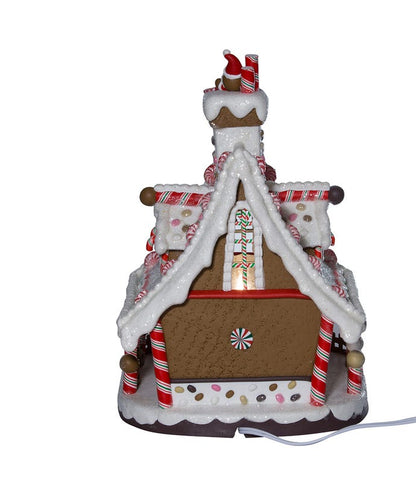 Kurt Adler Christmas 12&quot; Lighted Christmas Gingerbread House - The Primitive Pineapple Collection